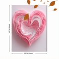 thumbnail image 3 of Qisvanset Abstract Pink Heart Layers Canvas Wall Art Print, 15.75x11.81 Inches, 3 of 8