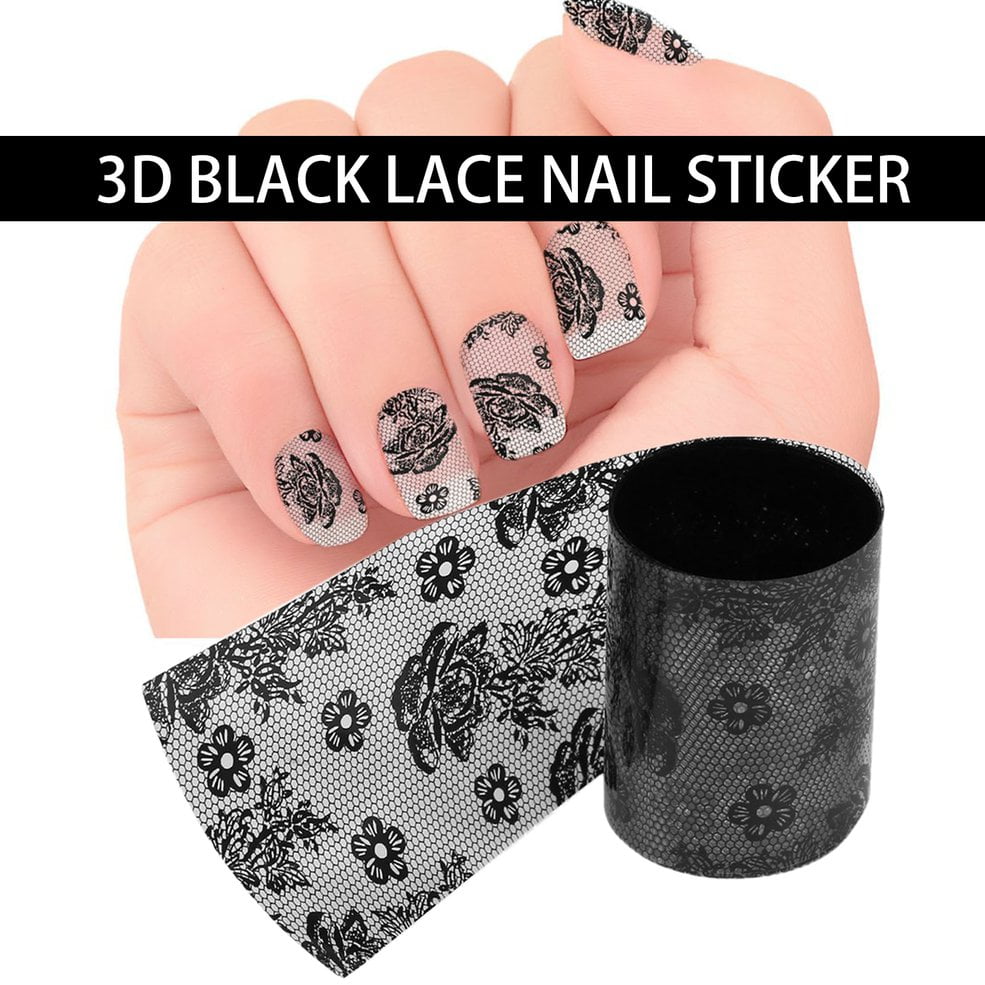 nail stickers lace