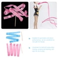 thumbnail image 2 of OULII 2Pcs Rhythmic Dance Ribbon Wood Blue Rotation in Any Direction for Gymnastics Performances, 2 of 8