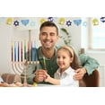 thumbnail image 4 of Velas de Janucá The Dreidel Company con rayas multicolores, 4 of 5