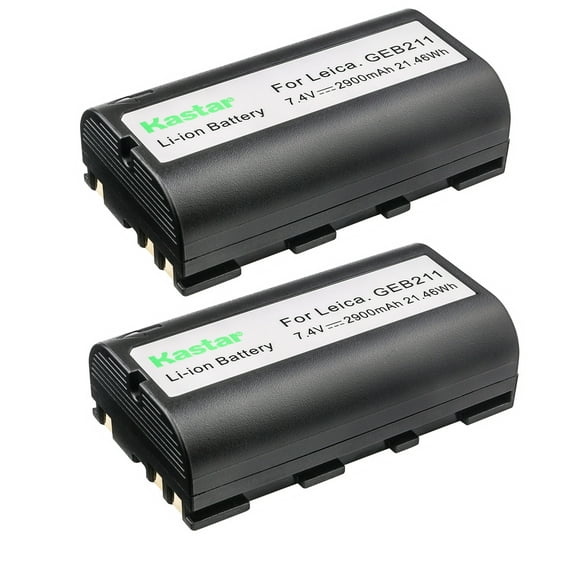 Kastar Battery 2-Pack Replacement for Leica Survey Equipment, Total Station models GX1200, VIA, Piper 100, Piper 200, RX1200, RX900, SR20, TS02, TS06, TS09, TS11, TS12, TS16, TC1200, TS1200, TPS1200