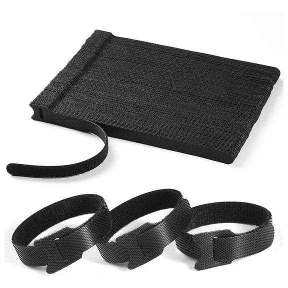 60 PCS 6 Inches Reusable Cable Ties, Adjustable Cord Straps Wire Organizer Cord Wrap and Hook Loop Cable Management