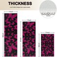 thumbnail image 4 of Black Pink Butterfly Pattern Kitchen Rugs Sets Of 3,Kitchen Runner Rugs Non Skid Washable,Decorative Kitchen Floor Mats for Kitchen,Sink,Laundry,17"x30"+ 17"x47" + 17"x59", 4 of 6