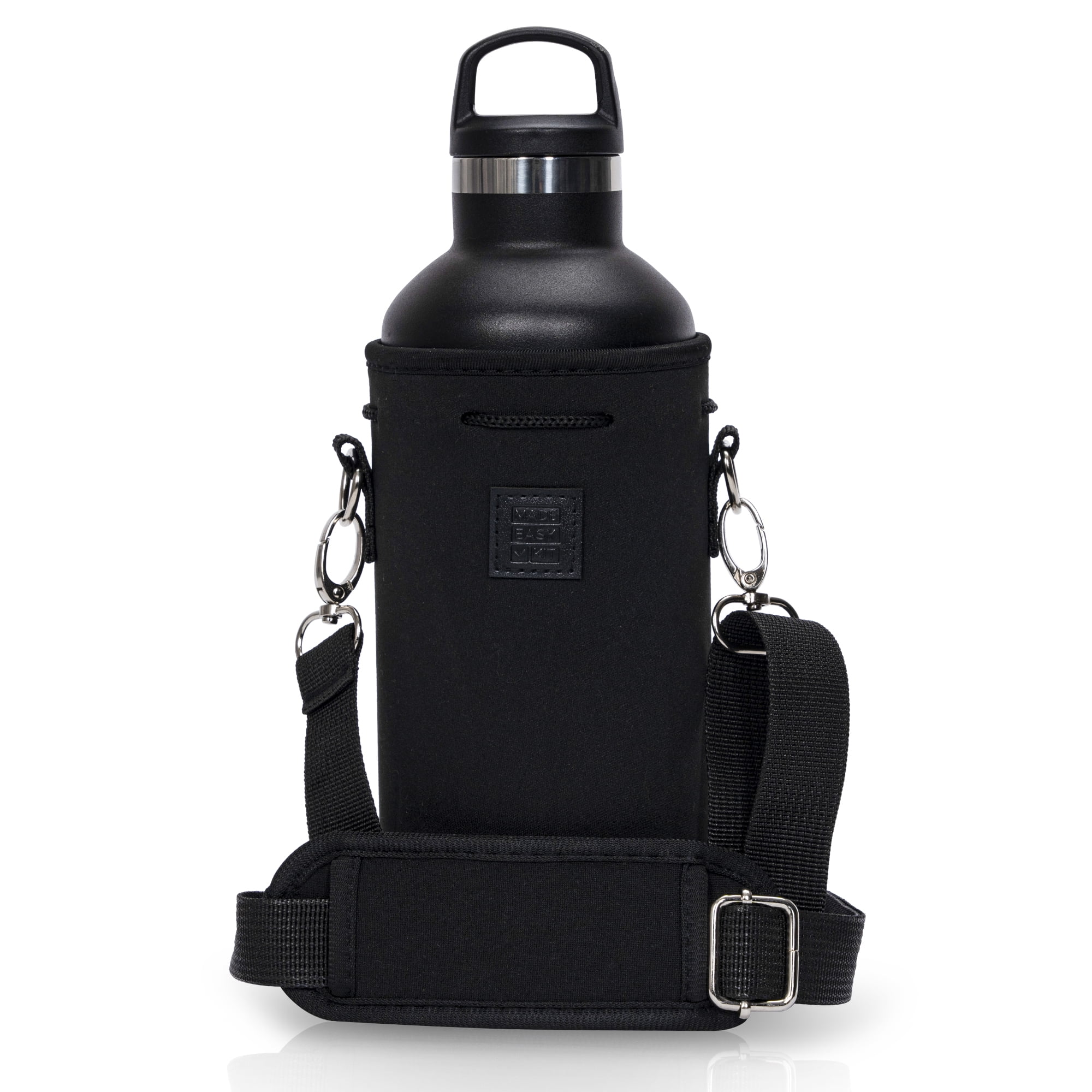 Made Easy Kit Neoprene Water Bottle Carrier Holder, Insulator w/ Adjustable Shoulder Strap
