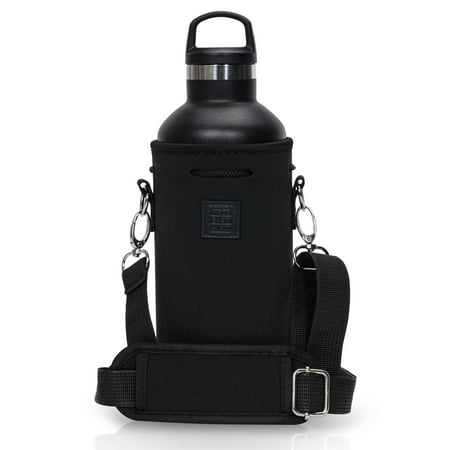 Made Easy Kit Neoprene Water Bottle Carrier Holder, Insulator w/ Adjustable Shoulder Strap