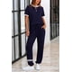 thumbnail image 3 of Conjunto Deportivo PRETTYGARDEN de Dos Piezas para Mujer, Set Casual a Rayas Azul Talla L, 3 of 8