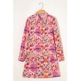 thumbnail image 5 of Women's Red Floral Long Sleeve Mini Dress – Casual Daily A-Line Style | XL, 5 of 12