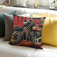 thumbnail image 3 of SHANXI Throw Pillow Covers Home Decor Vintage Retro Bike Vehicle Pillow Cases Decorative 24x24in, 3 of 5
