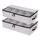 thumbnail image 1 of Fiudx Ofertas del día Caja de zapatos con compartimento plegable, bolsa de almacenamiento, Caja de almacenamiento transparente de tela gruesa, 2 uds., 1 of 3