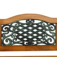 thumbnail image 6 of 49" Garden Bench, Outdoor Patio Park Chair, Hardwood Slats Cast Iron Frame Seat, A, 6 of 7