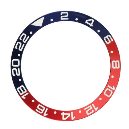 

Aluminum Digital Watch Case Outer Ring Diameter 38mm Inner Ring 30.8mm for Water Ghost and GMT (Blue+Red)