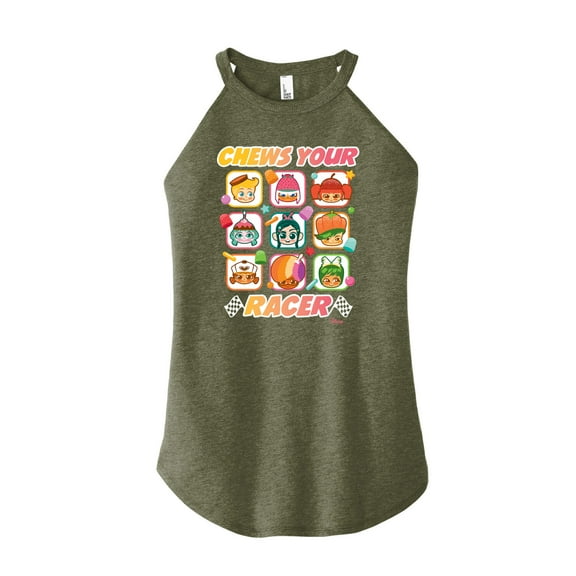Disney Wreck It Ralph - Chews Your Racer - Juniors High Neck Tank Top