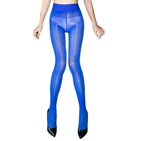 

ZQC Women Shiny Transparent Tights Oil Glossy Sheer Ultra Thin Pantyhose