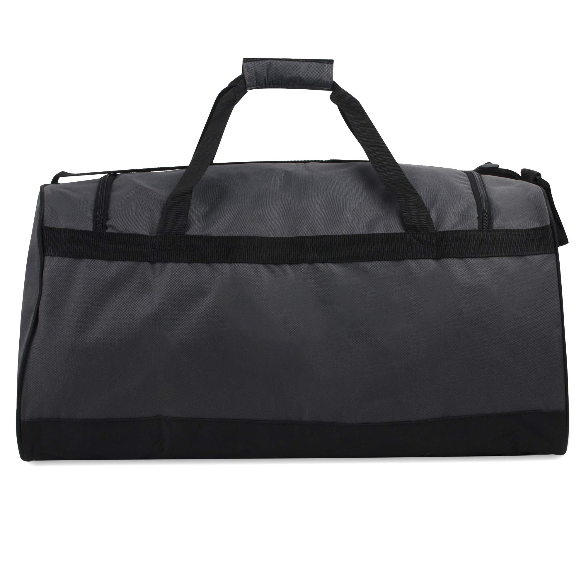 24 Pack 55 Liter Capacity Unisex Duffel Bags with Handle and Luggage Shoulder Strap for Gym, Travel and Commuting in Gray