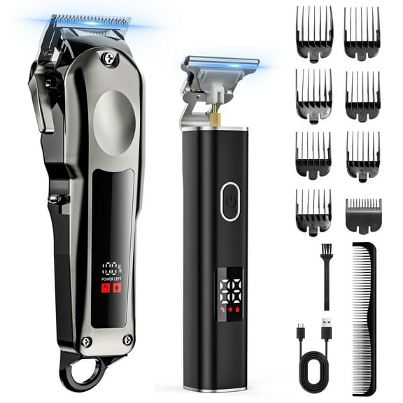 Professional Hair Clippers for Men, Cordless Hair Trimmer for Hair Cutting with Long Battery Life, 7500RPM Electric Clippers and Trimmers Set for Self-Haircut and Family Use, Gifts for Men