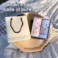 thumbnail image 4 of BYNNIX Flower Pint Hanky Women Cotton Handkerchief Soft and Friendly Pocket Towel for Lady Wedding Party, 4 of 19