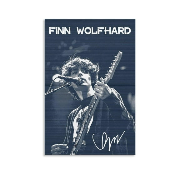 Actor Finn Wolfhard Signed Valentines Day Gift Poster Prints Canvas Wall Art for Trendy Dorm Room Decor Aesthetic Gift