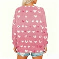 thumbnail image 5 of Dwralegc Valentines Shirts for Women Tunic Oversized Crew Neck Fashion Tops 2026 Plus Size Tshirts Heart Print Long Sleeve Tees Light pink 2XL, 5 of 6