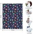 thumbnail image 4 of Colorful Dinosaurs Rockets Pattern Blanket,Comfortable Soft Lamb Wool Throw Blanket,All Season,Warm Lightweight Blankets for Sofa Bed Couch Living Room Chair,30"x40", 4 of 4