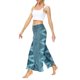 thumbnail image 5 of VISgogo Pantalones de pierna ancha de verano para mujer, pantalones sueltos sueltos de tiro medio con estampado bohemio con divisiones para yoga, playa, vacaciones VISgogo  moda, 5 of 8