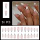 thumbnail image 2 of Uñas Postizas YUEJIMEIGUI con Punta Francesa de Lunares 24 Piezas, 2 of 7