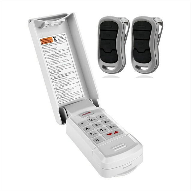 Teclado para Abre-Puertas de Garaje -R y Paquete de 2 Controles Remotos de 3 Botones G3T-R, para Tecnología Genie Intellicode y Abridor Superior