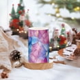 thumbnail image 2 of Yayeee Flameless Candles with Remote Flickering Battery Operated Multi Color Changing, Watercolor Blue Marble Pattern, 2 of 7