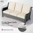 thumbnail image 4 of Ovios 8 Pieces Outdoor Patio Furniture with Swivel Chairs Wicker Patio Sectional Sofa with Loveseat for Backyard, 4 of 6