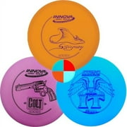 Innova Discs Golf DX 3 Disc Set | Driver, Midrange, Putter | It, Stingray, Colt + G3T Blank top Mini