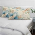 thumbnail image 3 of Beige Beach Coastal Pillow Covers, Linen Long Throw Pillow Case, Summer Nautical Coral Shell Botanical Holiday Pillow Protector Decorative Cushion Cover for Living Room/Bedroom 20" x 26", 3 of 8