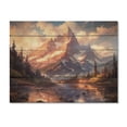 thumbnail image 3 of Designart "Blissful Mountain Views I" Countryside Print on Natural Pine Wood, 3 of 5