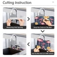 thumbnail image 5 of Yayeee Faucet Mat for Kitchen Sink 14.7" Diatomite Long Splash Guard Pad, Red Floral Flamingo, 5 of 7