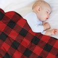 thumbnail image 5 of Red And White Gingham Plaid Blanket 40"x50" Anti-Pilling Flannel Throw Blanket Lightweight Soft Fleece,All-Season Couch And Bed Blanket for Home Travel Made in the USA, 5 of 8