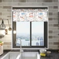 thumbnail image 2 of Coolnut Cute Cartoon Rocket Curtain Valance for Windows, Rod Pocket Valance Window Treatments 1 Panel Short Curtains for Kitchen Windows Bathroom Bedroom 54 x 18 inch Home Decor, 2 of 6