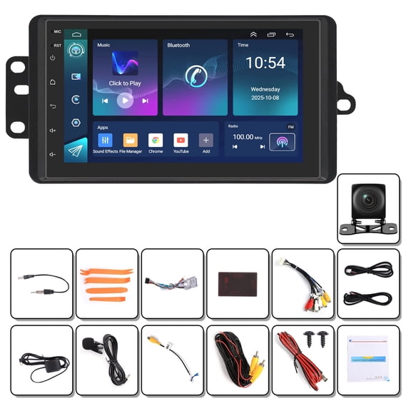 NURATIT Car Radio for Chevy Chevrolet Silverado SSR Tahoe 2003-2006 GMC Sierra Yukon 2003-2006 Hummer H2 2003-2007 Radio Stereo with Carplay Android Auto Screen Bluetooth GPS Backup Camera