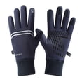 thumbnail image 2 of Guantes deportivos de invierno para ciclismo al aire libre, senderismo y pantalla táctil, cálidos para otoño y otoño. L Azul marino K111, 2 of 9