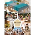thumbnail image 6 of Turquoise Ombre Tablecloth Rectangle Table Cloths 54x108, Waterproof Outdoor Table Cloth Covers Decorative Table Protector, Grey Modern Art Farmhouse Washable Table Cover for Kitchen Dinning Party, 6 of 8