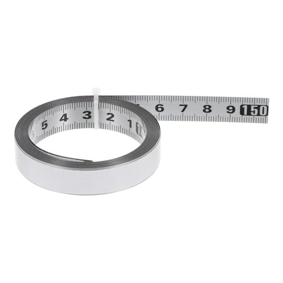 Self-Adhesive Measuring Tape 150cm Stainless Steel Metric Middle to Both Sides Read