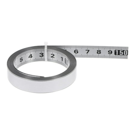 

Self-Adhesive Measuring Tape 150cm Stainless Steel Metric Middle to Both Sides Read