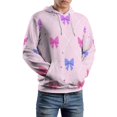thumbnail image 5 of Pink And Purple Bow Pattern 3D Print Hoodie Men Women Autumn Thin Pullover Sweatshirt Vintage Streetwear Tops, 5 of 6