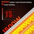 thumbnail image 4 of Gymax 1500W Standing Electric Heater w/ Double-sided Heating Infrared Patio Heater, 4 of 10