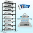 thumbnail image 4 of 8 Tier Metal Shelving Storage Shelves Load 1200LBS,Adjustable Wire Shelving Units and Storage,Storage Rack Pantry Shelves for Kitchen Bathroom,72''H X 13.8''D X 23.6''W,Black, 4 of 9