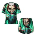 thumbnail image 4 of Lsque Chucky Women's Short-Sleeved Pajama Set - 2 Piece Soft and Lightweight Sleepwear Set-3X-Large, 4 of 9