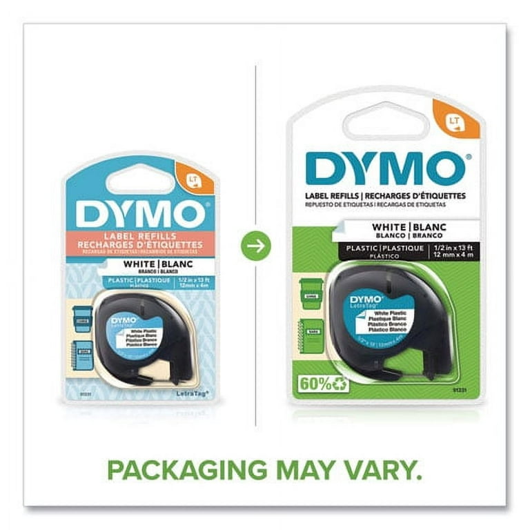 LetraTag Plastic Label Tape Cassette, 0.5 LetraTag Plastic Label Tape Cassette, 0.5