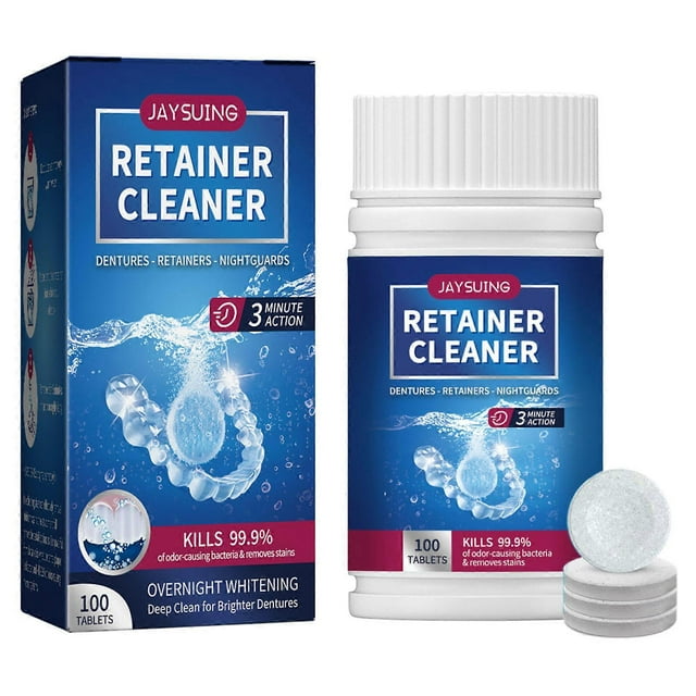 100pcs Retainer Cleaner Tablets Effortlessly Seeps Into Pores And Cleanse Them
