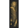 thumbnail image 3 of Babbitt, Gwendolyn 7x14 Black Modern Framed Museum Art Print Titled - Gold Feathers II, 3 of 5