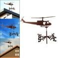 thumbnail image 4 of Farmhouse Weather Vane Stainless Direction Indicator Roof Mount Yard Weathervane Outdoor Metal Bracket Garden Sheds Outdoor Mailbox , Helicopter 50x30cm, 4 of 10