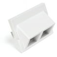 thumbnail image 2 of 2-Port Angled MOS QuickPort Adapter, 1.5 Units High, White, 2 of 2