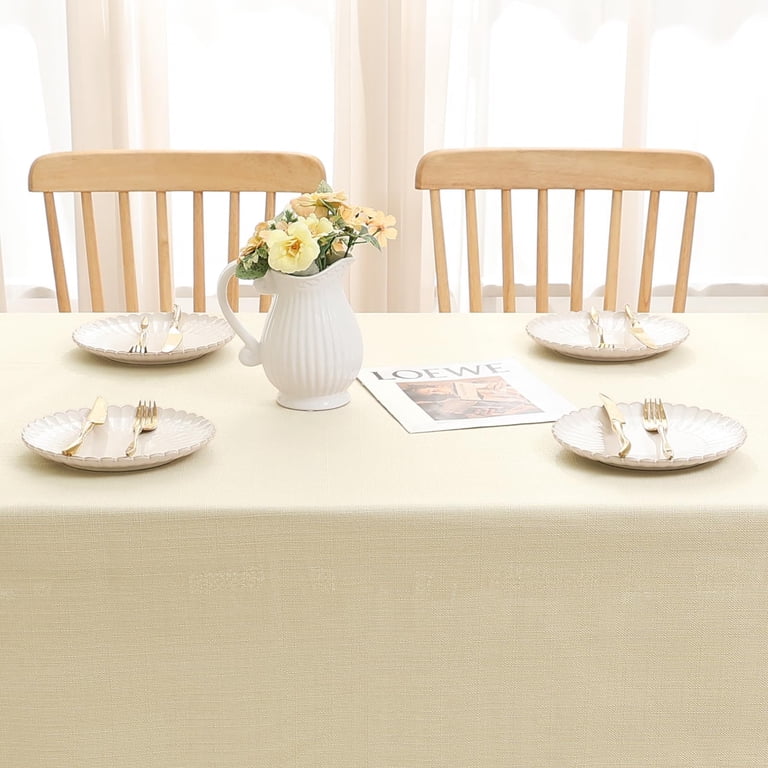 Smiry Linen Tablecloth, Waterproof Stain Resistant, 52x70 photo 6