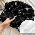 thumbnail image 4 of Cal.King Size Fitted Sheet Set - Black Halloween 3 Piece Bedding Sets 16" Deep Pocket Fitted Sheet with 2 Pillowcases, Checkered Bat Bow Brushed Microfiber Hotel Luxury Bed Sheets, 4 of 9